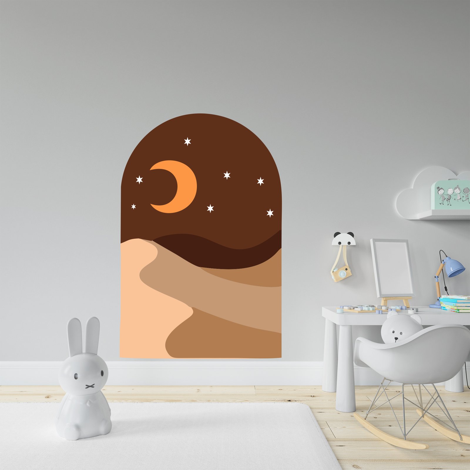 WALL STICKER,DECAL DESIGN WALLSTICK,Desert Night Art Wall Décor Decals Peel and Stick